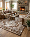 Savannah Elegance Collection Area Rug -  Tybee (Brown) Rectangle Brown  lifestyle 5