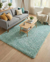 Eternal Plush Oasis Collection Area Rug -  Tranquility (Cyan) Rectangle Cyan  lifestyle 20