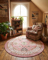 Copenhagen Comfort Collection Area Rug -  Sønderborg Round Rose  lifestyle 52