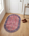 Zahara Oasis Collection Area Rug -  Ouarzazate Oval Antique Red  lifestyle 75