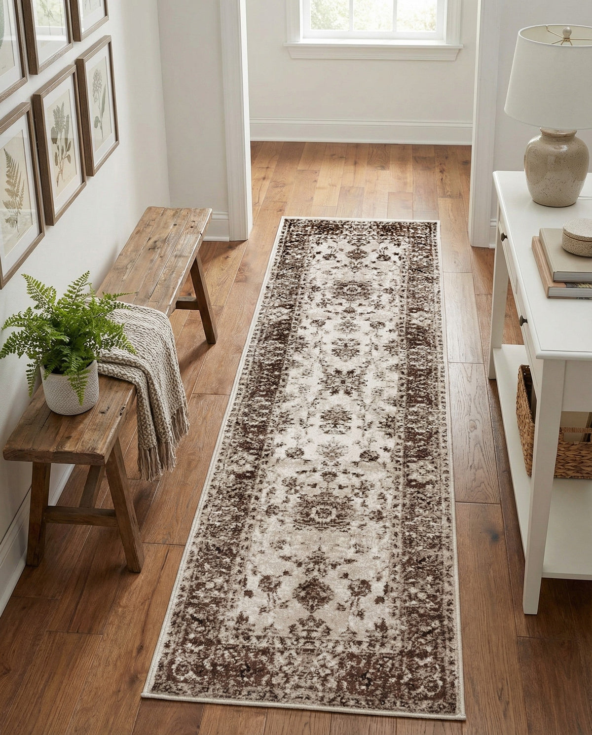 Andes Summit Collection Area Rug -  Aconcagua Runner Cream  lifestyle 109