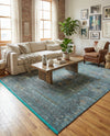 Caribbean Breeze Collection Area Rug -  Martinique Rectangle Turquoise  lifestyle 10