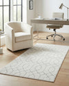 Hollywood Luxe Collection Area Rug - Sunset (White Silver) Rectangle White Silver  lifestyle 20