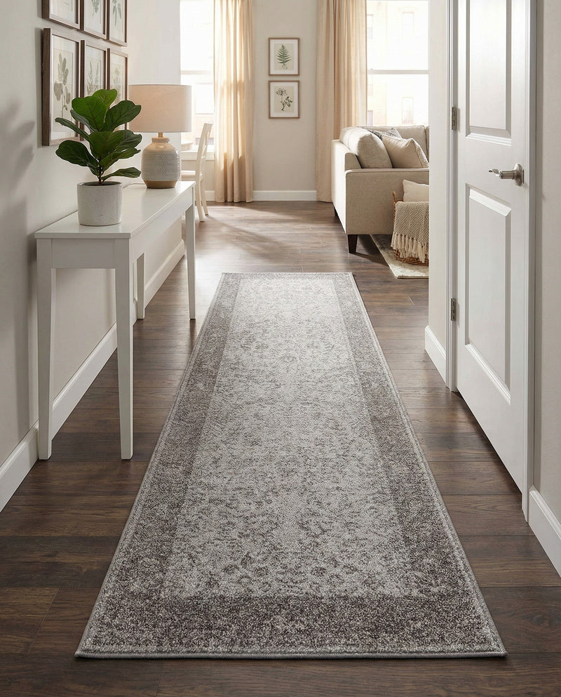 Horizon Collection Area Rug -  Apex (Light Gray) Runner Light Gray  lifestyle 67