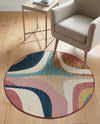 Urban Terrace Collection Area Rug - Venice Round Multi  lifestyle 73