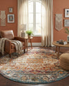 Savannah Soiree Collection Area Rug -  Everglade (Multi) Round Multi  lifestyle 32