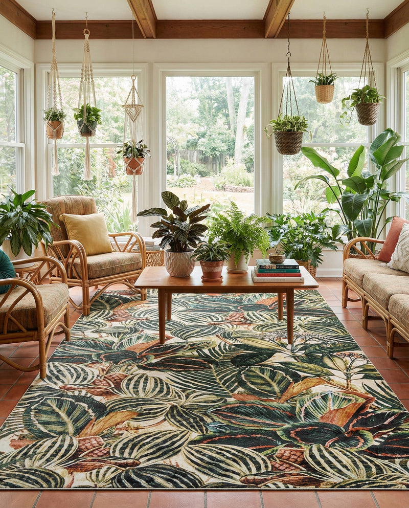 Meadow Breeze Collection Area Rug -  Bluebell Rectangle Multi  lifestyle 46