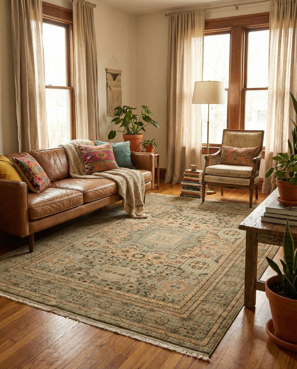 Ottoman Elegance Collection Area Rug - Sultan Rectangle Light Green  lifestyle 58