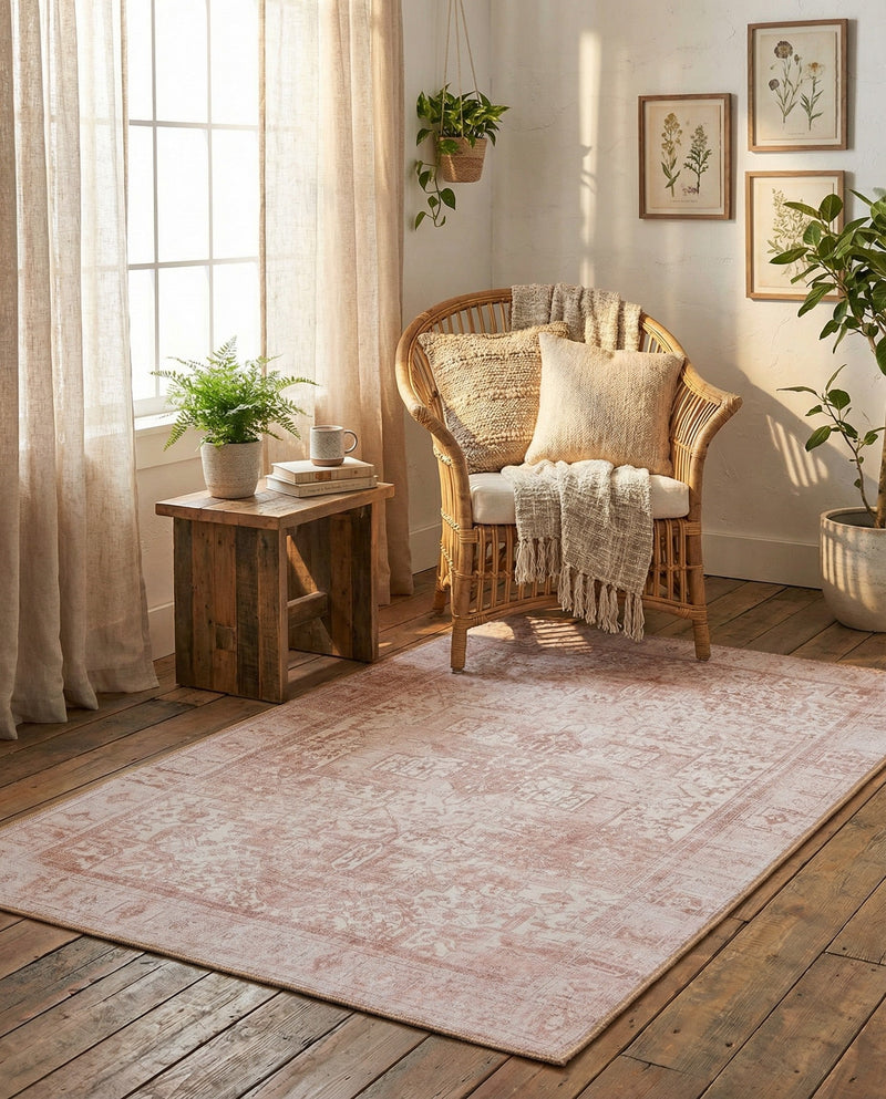 Heritage Elegance Collection Area Rug -  Windsor (Beige) Rectangle Beige  lifestyle 9