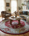 Arcadia Rugs Collection Area Rug - Eden (Red) Round Red  lifestyle 34