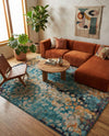 Venetian Tapestry Collection Area Rug - Murano Rectangle Blue  lifestyle 11