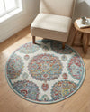 Arcadia Rugs Collection Area Rug -  Atlantis (Cream) Round Cream  lifestyle 60