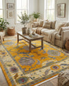 Arcadia Rugs Collection Area Rug - Eden (Yellow) Rectangle Yellow  lifestyle 11