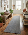 Highland Woven Jute Collection Area Rug - Glenmore (Navy Blue) Runner Navy Blue  lifestyle 55