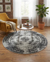 Copenhagen Comfort Collection Area Rug -  Roskilde Round Gray  lifestyle 50