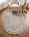 Savannah Series Collection Area Rug - Charleston (Powder Pink) Oval Powder Pink  lifestyle 33