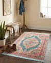 Caribbean Breeze Collection Area Rug -  Windward Rectangle Turquoise  lifestyle 30