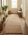 Solid Shag Seaside Collection Area Rug - Azure Cove (Light Brown) Runner Light Brown  lifestyle 32