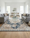 Coastal Manor Collection Area Rug -  Pelican Rectangle Dark Blue  lifestyle 18
