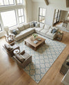 Savannah Pergola Collection Area Rug - Arbor (Gray) Square Gray  lifestyle 58