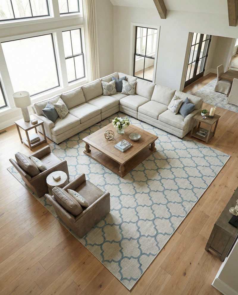 Savannah Pergola Collection Area Rug - Arbor (Gray) Square Gray  lifestyle 58