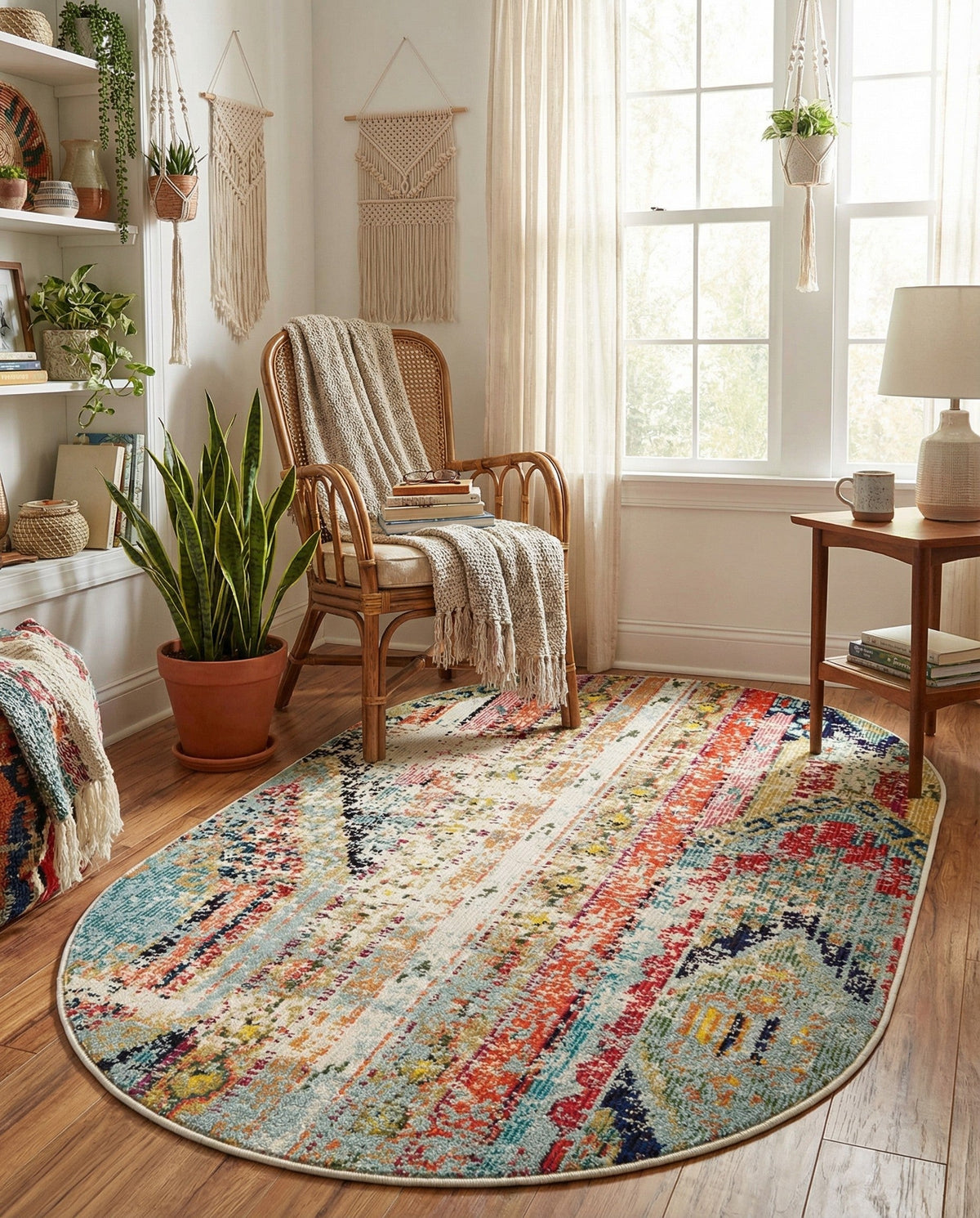 Sedona Vista Collection Area Rug -  Cholla Oval Multi  lifestyle 124