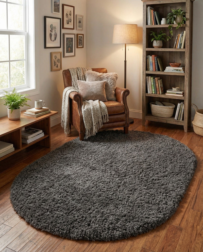 Majestic Manor Collection Area Rug - Versailles (Slate) Oval Slate  lifestyle 74