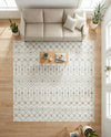 Mediterranean Lattice Collection Area Rug - Santorini (Ivory and Gray) Square Ivory and Gray  lifestyle 83