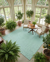 Berkshire Estate Collection Area Rug - Windsor (Green) Square Green  lifestyle 45