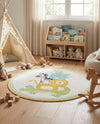Wonder Tykes Collection Area Rug -  Prismatic Round Ivory  lifestyle 47