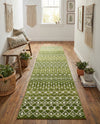Mediterranean Lattice Collection Area Rug - Santorini (Green) Runner Green  lifestyle 42