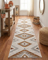 Desert Modern Eco Rug Series Collection Area Rug -  Zion Runner Ivory  lifestyle 59