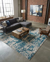 Bloomsbury Elegance Collection Area Rug -  Belgravia Rectangle Blue  lifestyle 14