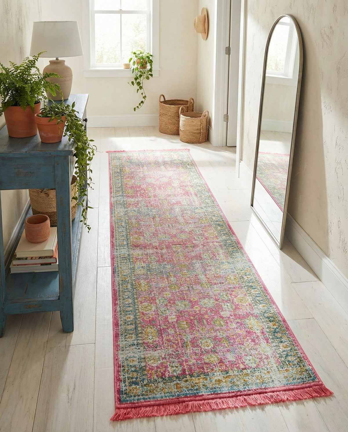 Arcadia Rugs Collection Area Rug -  Shangri-La Runner Pink  lifestyle 96