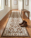 Savannah Elegance Collection Area Rug - Augusta (Brown) Runner Brown  lifestyle 74