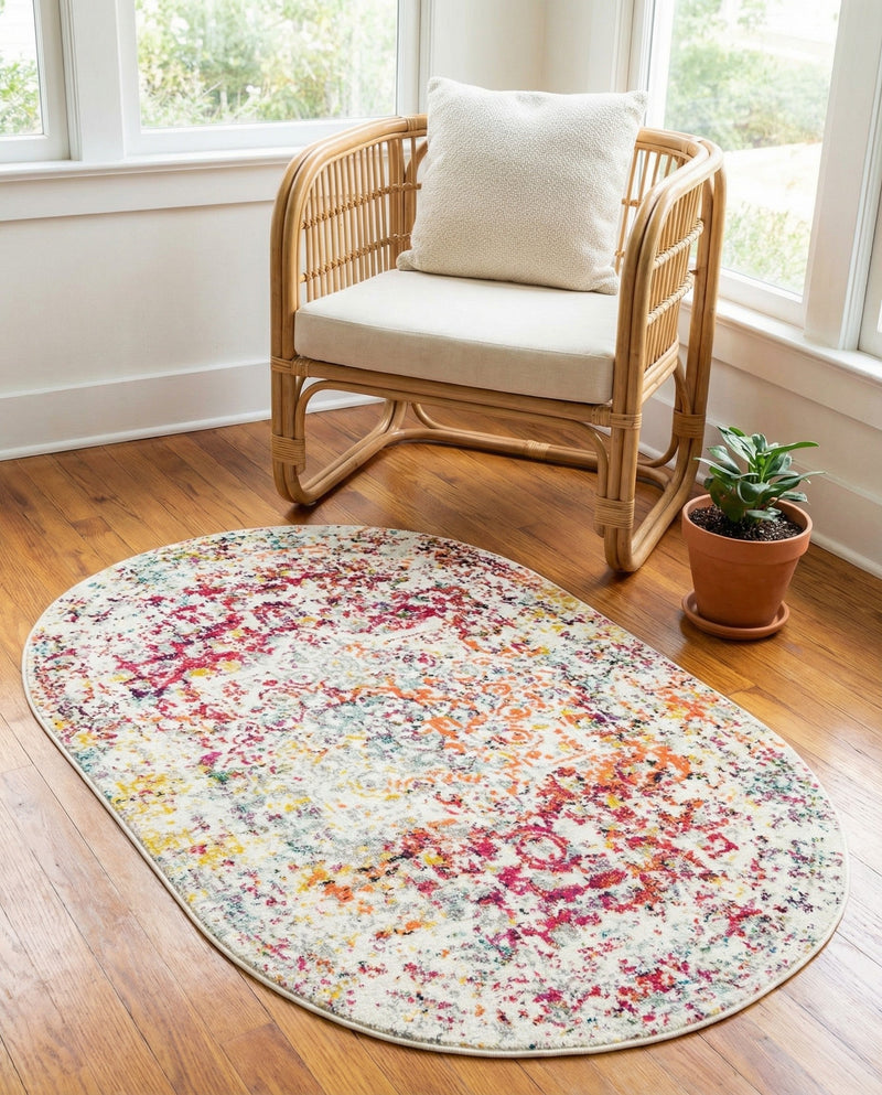 Georgetown Rugs Collection Area Rug - Dupont (Light Multi) Oval Light Multi  lifestyle 70