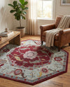 Arcadia Rugs Collection Area Rug - Eden (Red) Octagon Red  lifestyle 37