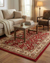 Isfahan Elegance Collection Area Rug - Naghsh-e Jahan (Burgundy) Rectangle Burgundy  lifestyle 29