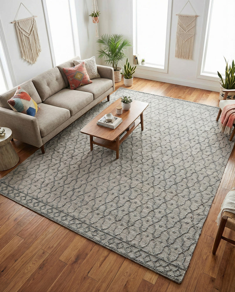 Savannah Weave Collection Area Rug - Serengeti Rectangle Gray  lifestyle 64