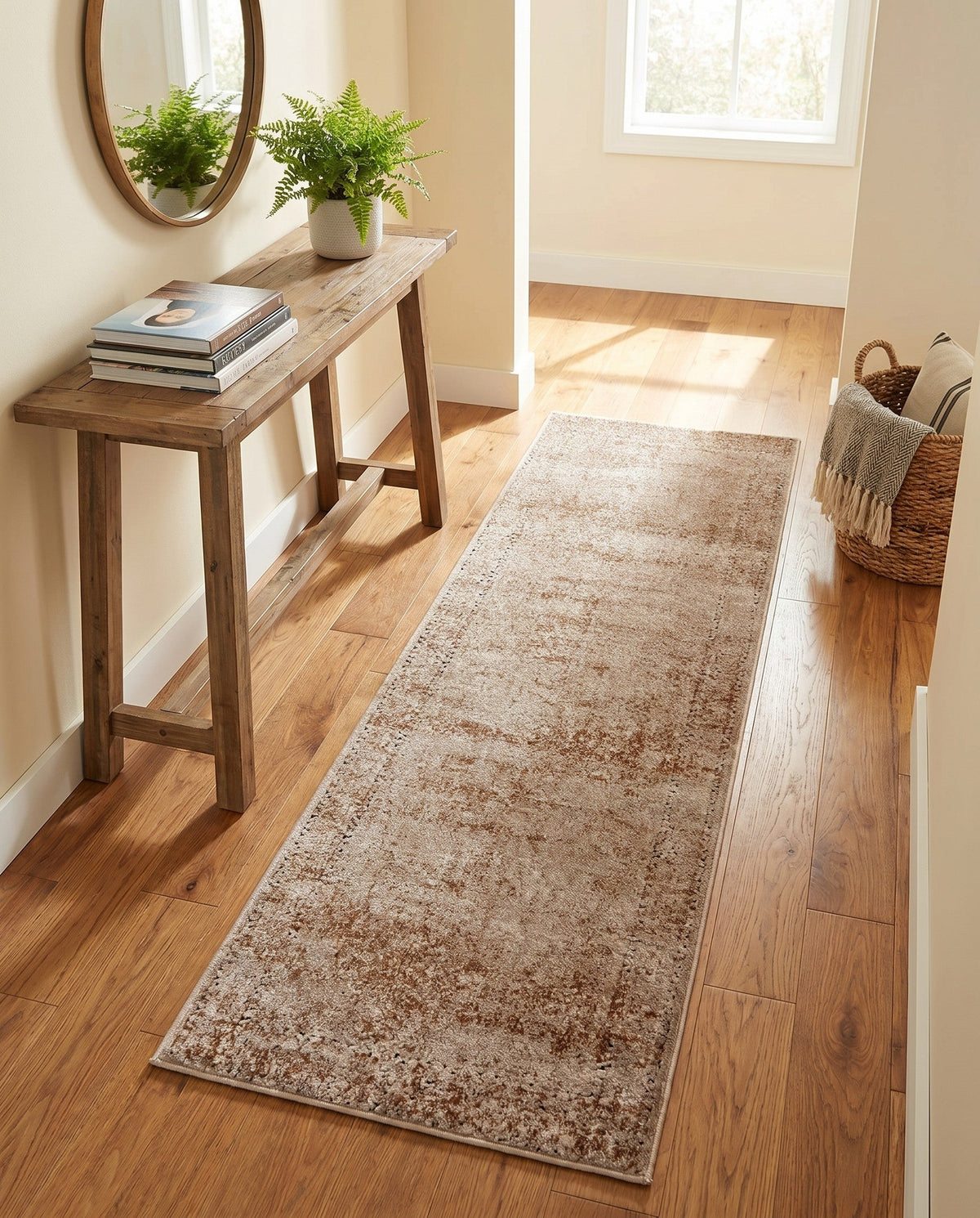 Coastal Manor Collection Area Rug -  Marina Runner Beige  lifestyle 143