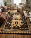Tabriz Tapestries Collection Area Rug - Azerbaijan (Brown) Rectangle Brown  lifestyle 21