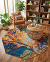 Caribbean Cove Collection Area Rug -  Bequia Octagon Multi  lifestyle 78