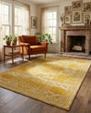 Dover Terrace Collection Area Rug -  Lagoon (Yellow) Rectangle Yellow  lifestyle 25
