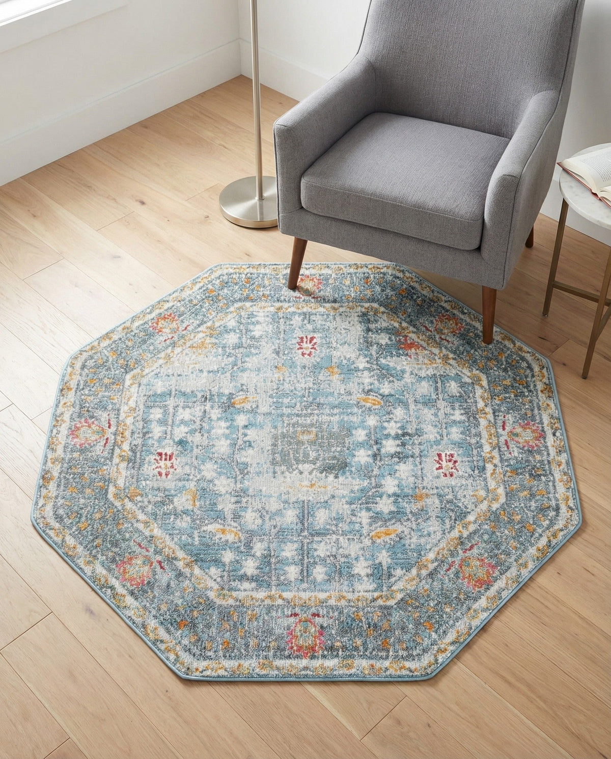 Arcadia Rugs Collection Area Rug -  Olympus Octagon Blue  lifestyle 74