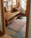 Savannah Threads Collection Area Rug - Tybee Rectangle Peach pink  lifestyle 24