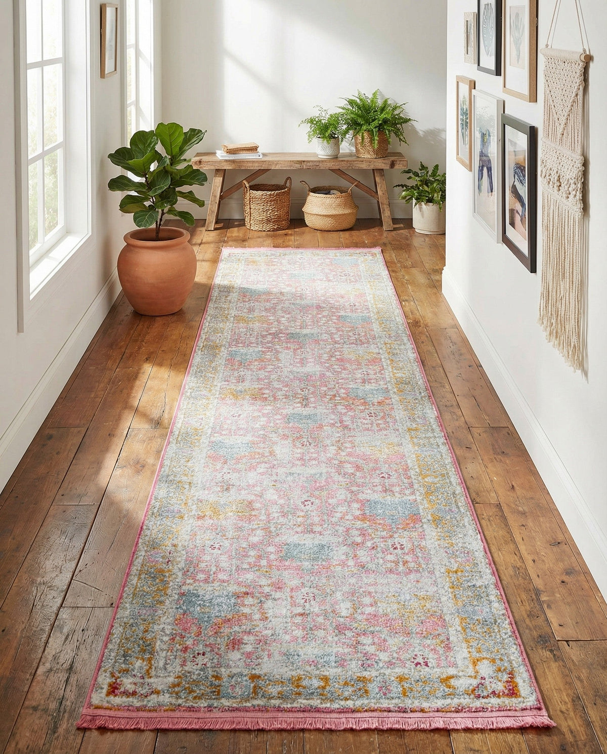 Arcadia Rugs Collection Area Rug -  Olympus Runner Pink  lifestyle 88