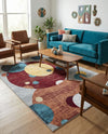 Aegean Elegance Washables Collection Area Rug -  Crete Rectangle Multi  lifestyle 33