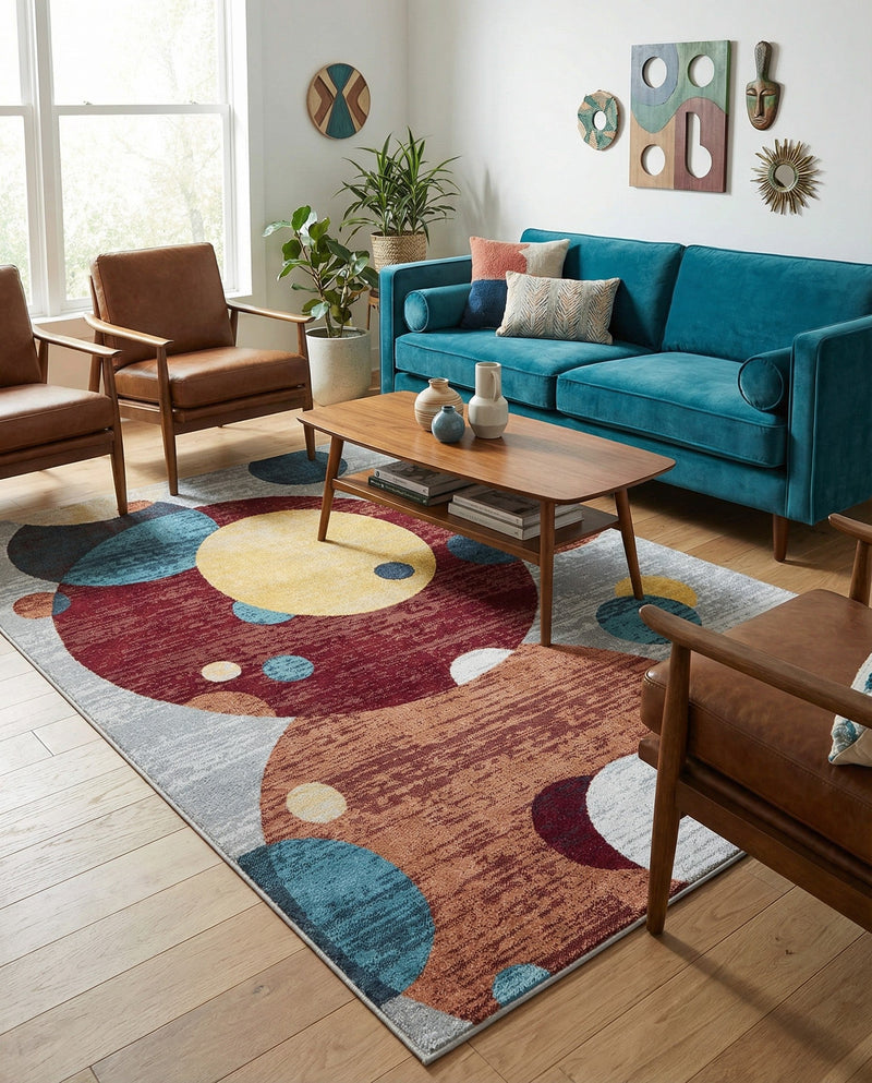 Aegean Elegance Washables Collection Area Rug -  Crete Rectangle Multi  lifestyle 33