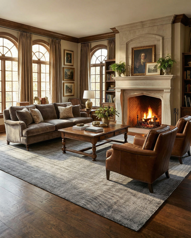 Berkshire Estate Collection Area Rug - Windsor (Earl Grey) Rectangle Earl Grey  lifestyle 5