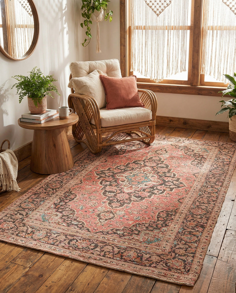 Savannah Threads Collection Area Rug -  Chihuahuan Rectangle Red  lifestyle 15